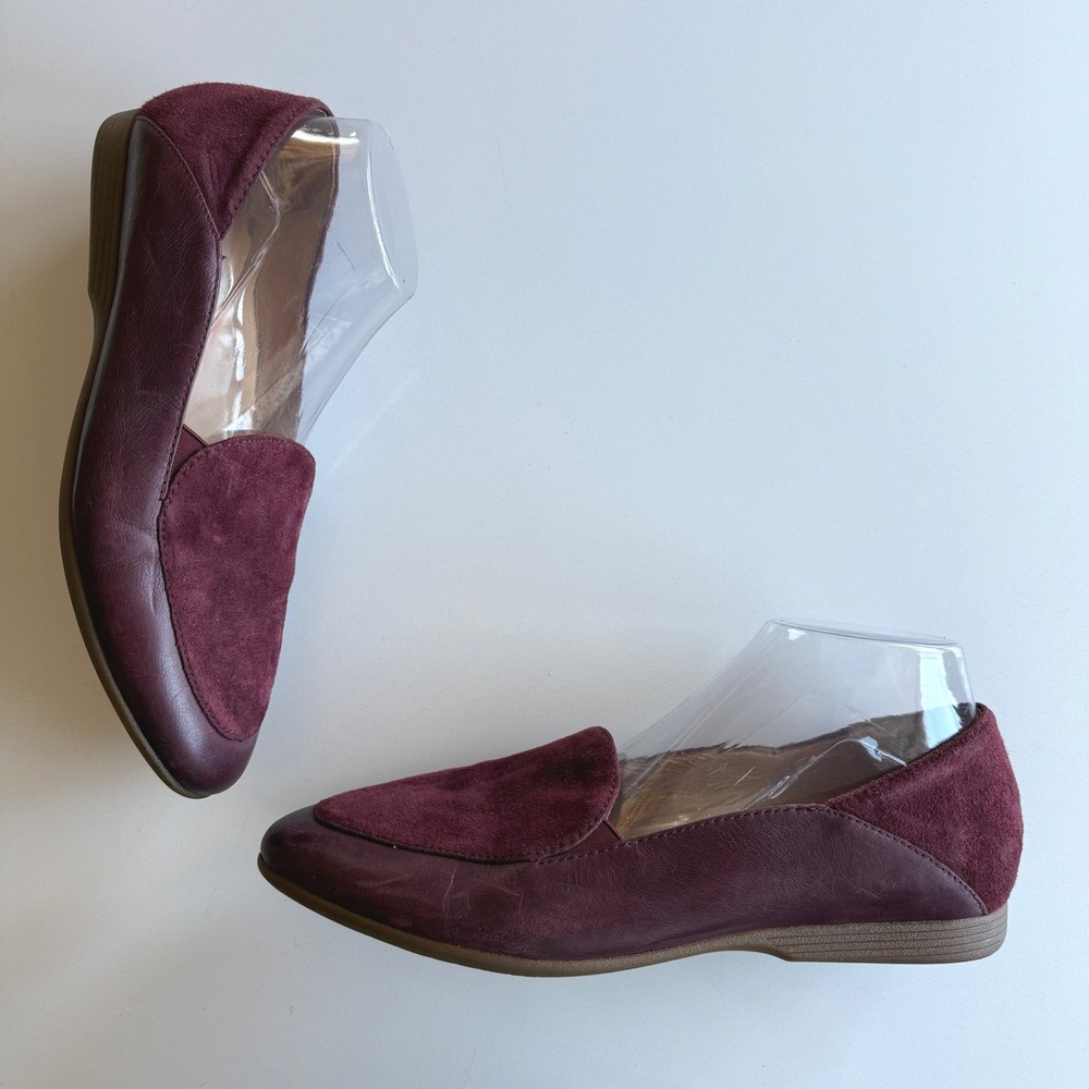 Dansko‎ Lace Glazed Kid Leather Suede Wine Comfort Loafers Shoes eu 41 US 10